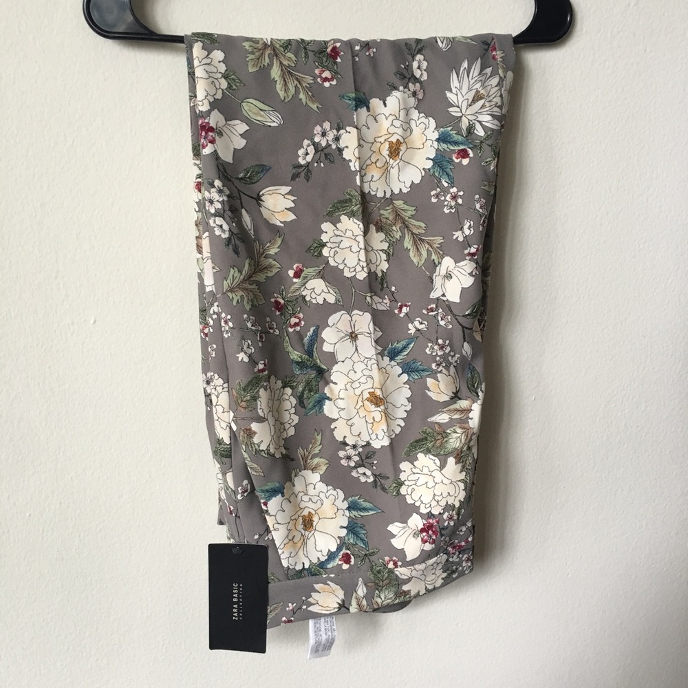 Zara Basic Collection floral slacks - NWT/L